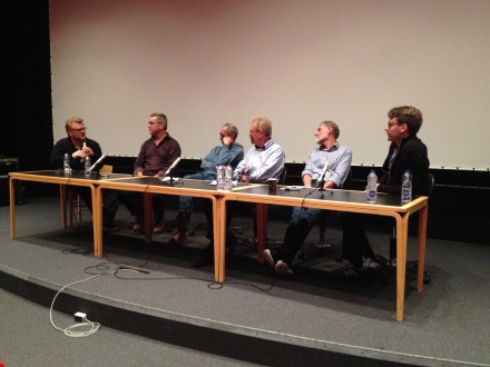 Fra venstre mod højre: peter Albrechtsen, Mark Grimshaw, Kåre Bjerkø, Birger Schneider, Torben Holm Pedersen og Rune Palving. 